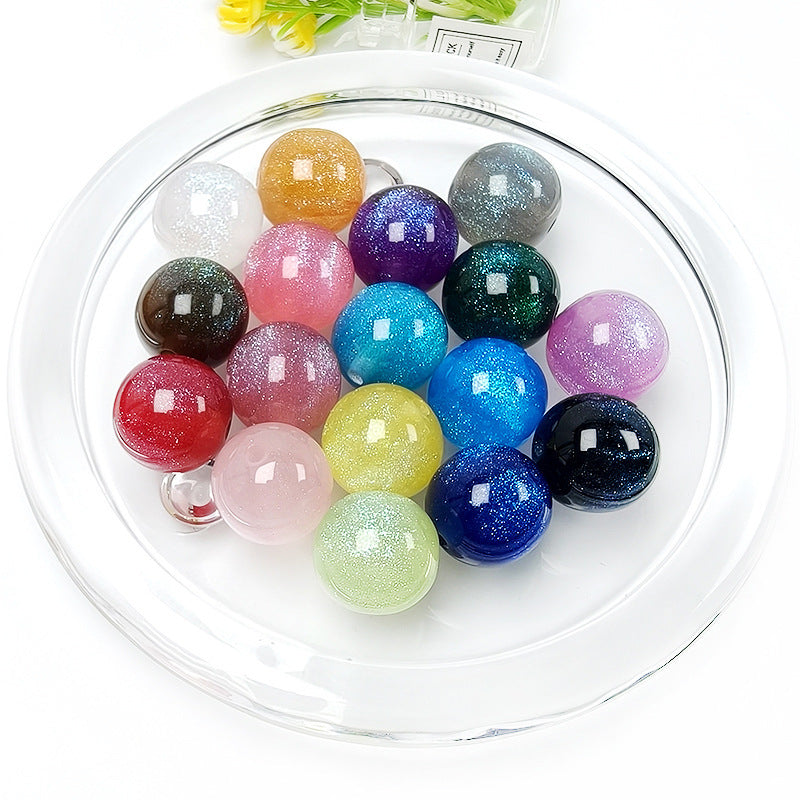 16mm Fine - glitter Starry - sky Mermaid - inspired Resin Beads