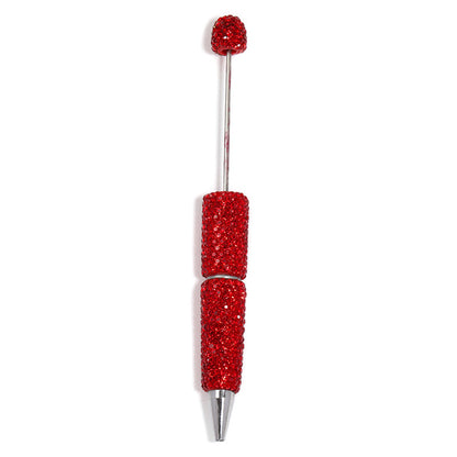 Solid - colored fully - studded bead - strung pen